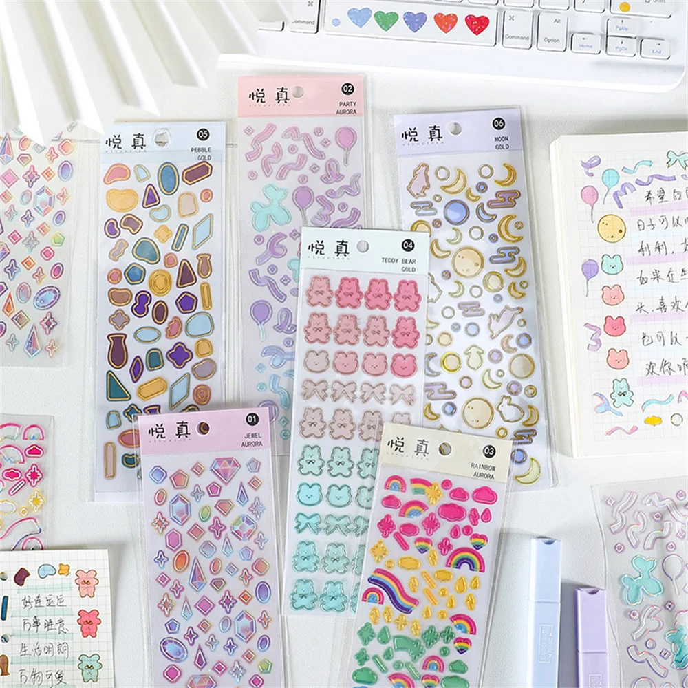 

Cute Cartoon Stickers Kawaii Idol Card Album Sticker DIY Diary Junk Journal Decoration Label Stickers Album Scrapbooking