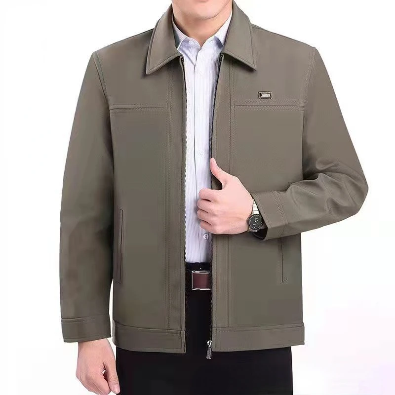 

2022 Autumn New Fashion Jackets Warm Dad Wear Casual Business Middle-aged and Elderly Jackets All-match Boutique Clothing