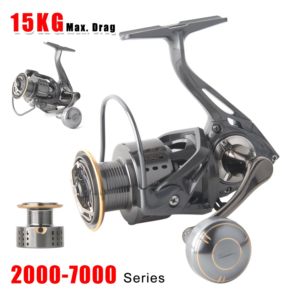 

Ultralight Spinning Reel Outdoor Sport Fishing Tool 15KG Max Drag Metal Spool 5.2:1 Gear Ratio Fishing Carp Freshwater Saltwater