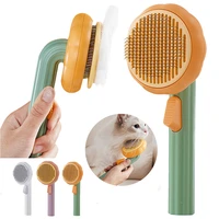 cat brush comb pet hair remover self cleaning slicker brush for dogs cats cute pumpkin not hurt skin cat grooming tool