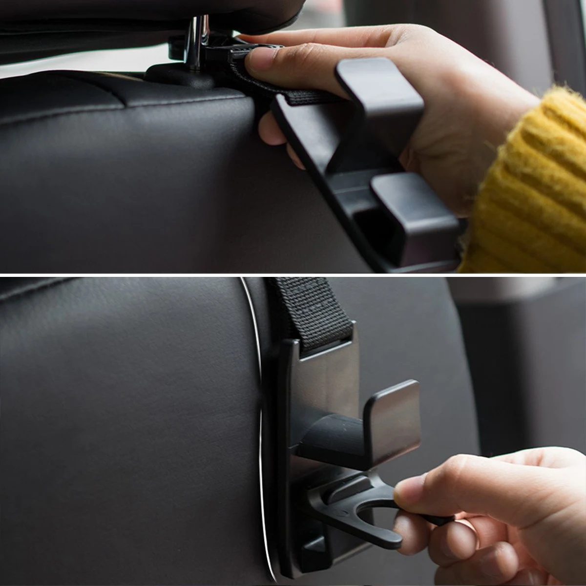 4 Pack Car Seat Headrest Hooks Universal Backseat Storage Hanger Organizer with Bottle Holder for Handbags |