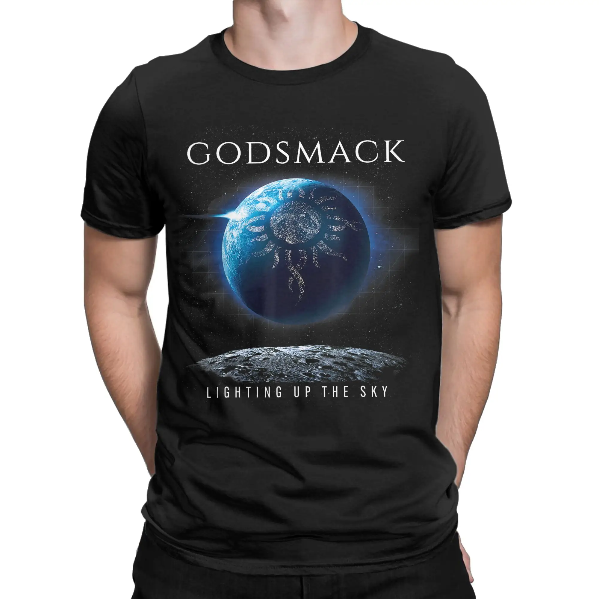 Фото Мужские футболки Godsmack The Rise of Rock ITIN, одежда из 100% хлопка, футболки с короткими рукавами и круглым воротником, футболки больших размеров №2