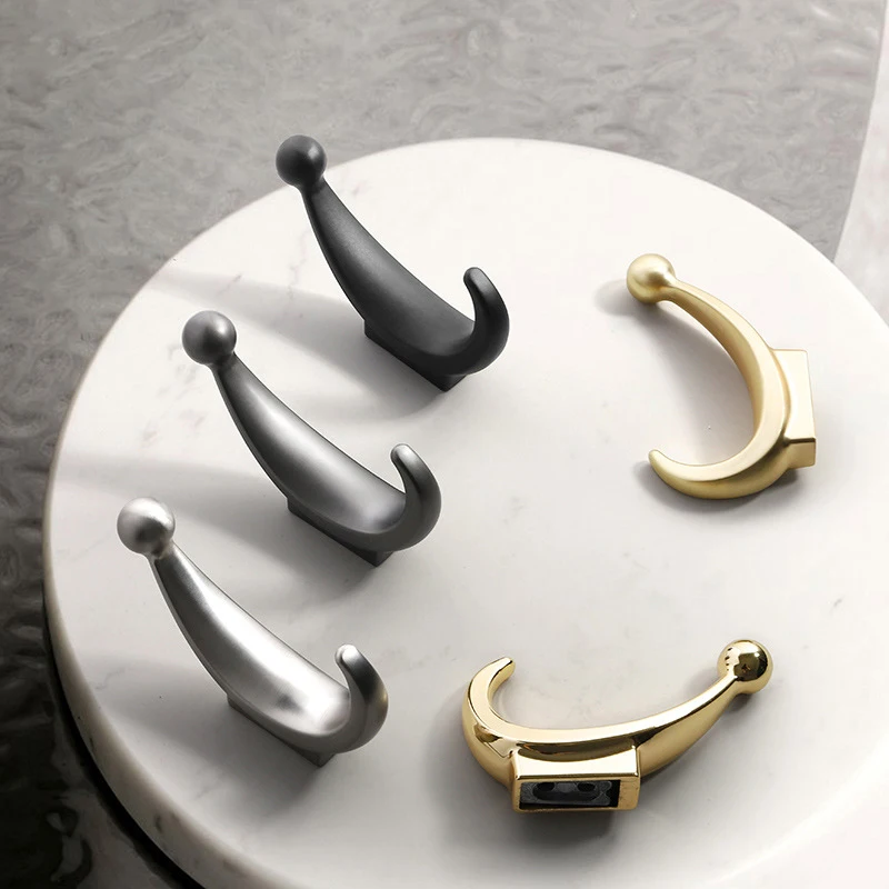 

New Light Luxury Zinc Alloy Dolphin Gold Hanging Coat Hook Wardrobe Hook Single Coat Hook Porch Hardware