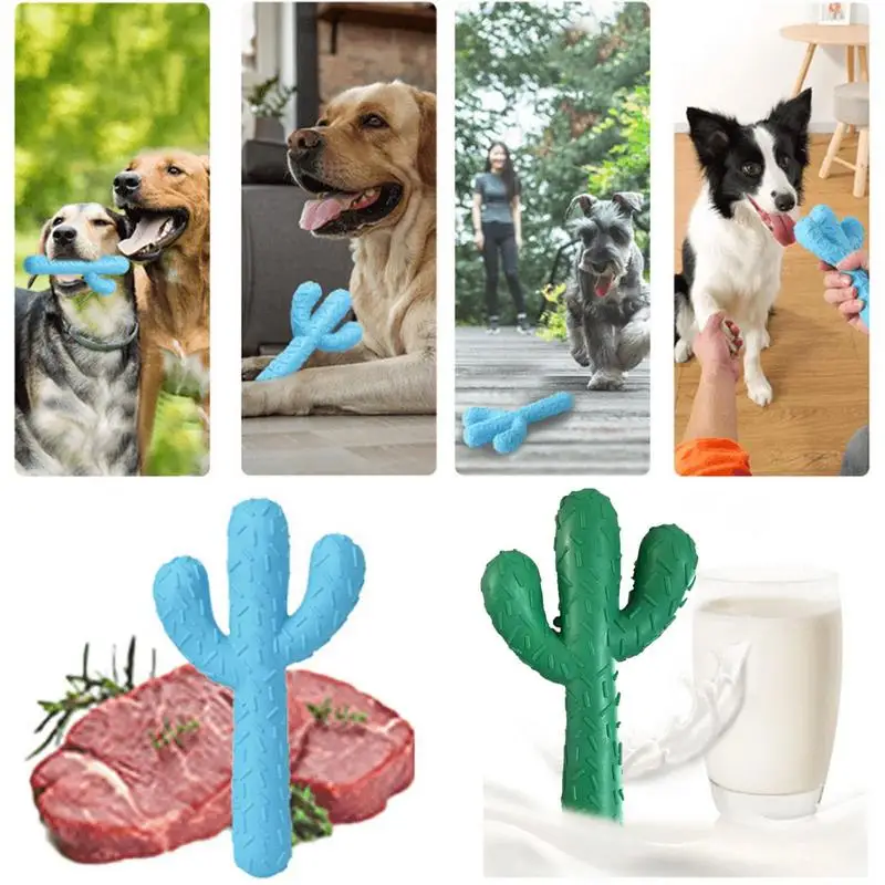 

Жевательные игрушки-прорезыватели для собак, интерактивные резиновые Прорезыватели для зубов кактуса, устойчивые к укусам, аксессуары для ...