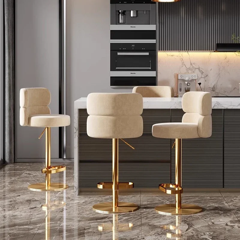 Скандинавские барные стулья со спинкой архитектурная мебель из нержавеющей