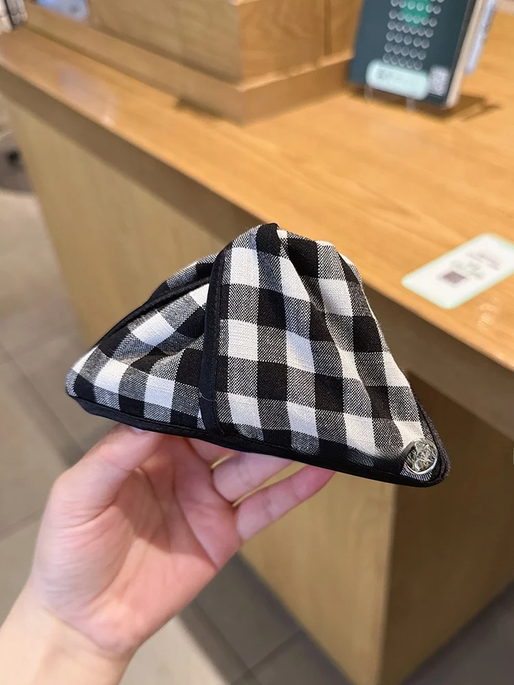 Осенне-зимний клетчатый дизайн Louis Grip универсальная прическа на затылке зажим в