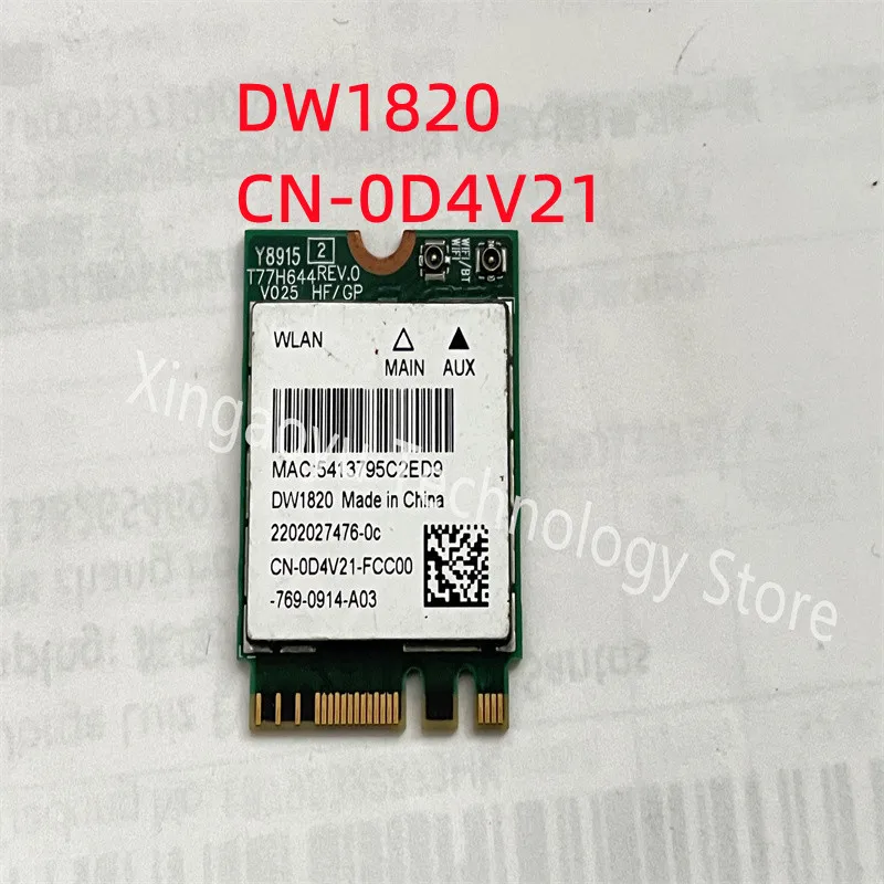 For Dell For Latitude 3580 Wireless WLAN Card DW1820 Bluetooth D4V21 0D4V21 100% Test Perfect