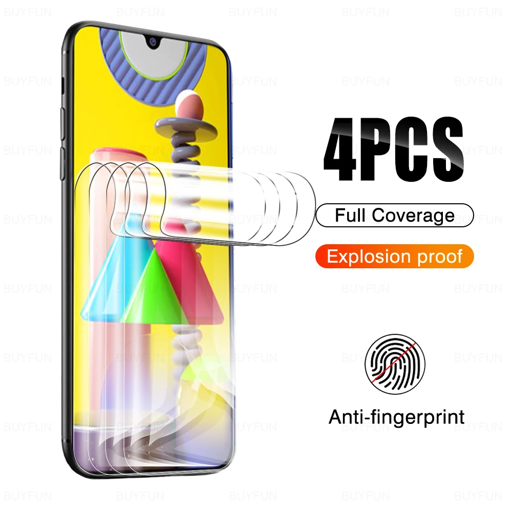 

4 шт. 20000D гидрогелевые пленки для Samsung Galaxy M21 M21s M22 4G M23 5G M30s M31s M32 M33 M51 M52 M53 F41 F52 F62, мягкая полная защита