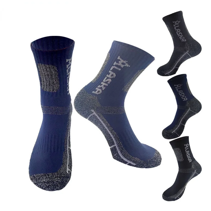 

1 pair Professional Men's Sports Sock Winter Thermal Thicken Pile Cycling Running Hiking Skiing Compression Socks Towel