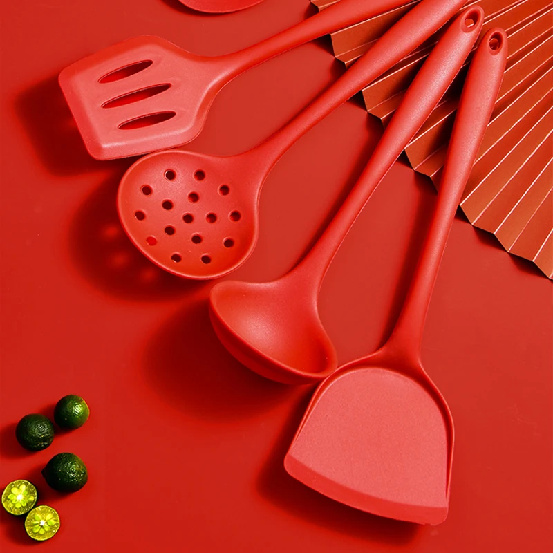 

Silicone Kitchenware Cooking Utensils Spatula Turner Beef Meat Egg Kitchen Scraper Wide Pizza Shovel Non-stick Cooking Tool