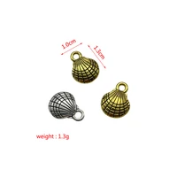 1013mm tibetan silver gold alloy shell pendant beaded amulet bracelet necklace jewelry connector making accessories wholesale