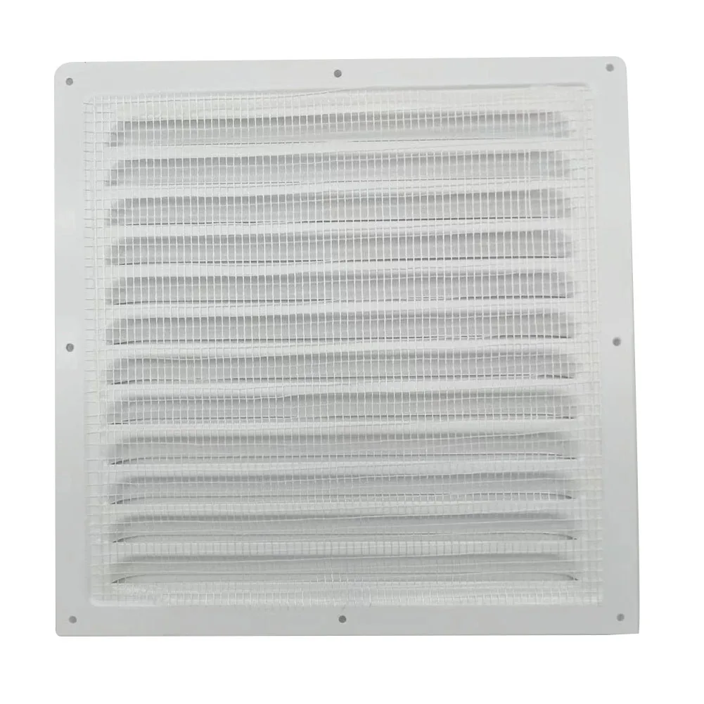 

Secure and Reliable Protection with this Aluminum Metal Louver Vent Grille Cover Square Insect Screen Included