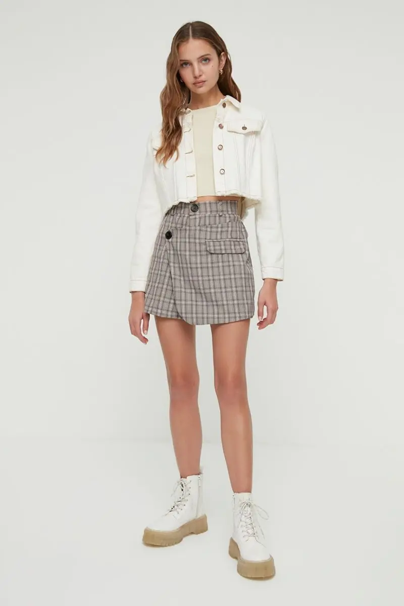 

Mink Button Skirt TWOAW22ET0587 2022 Popular Pattern Women Skirt