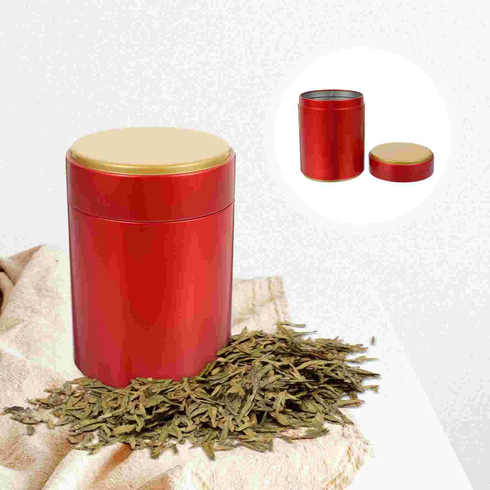 

Tea Storage Canister Tin Loose Jar Tins Coffee Container Tinplateairtight Can Containers Box Sugar Metal Candy Jars