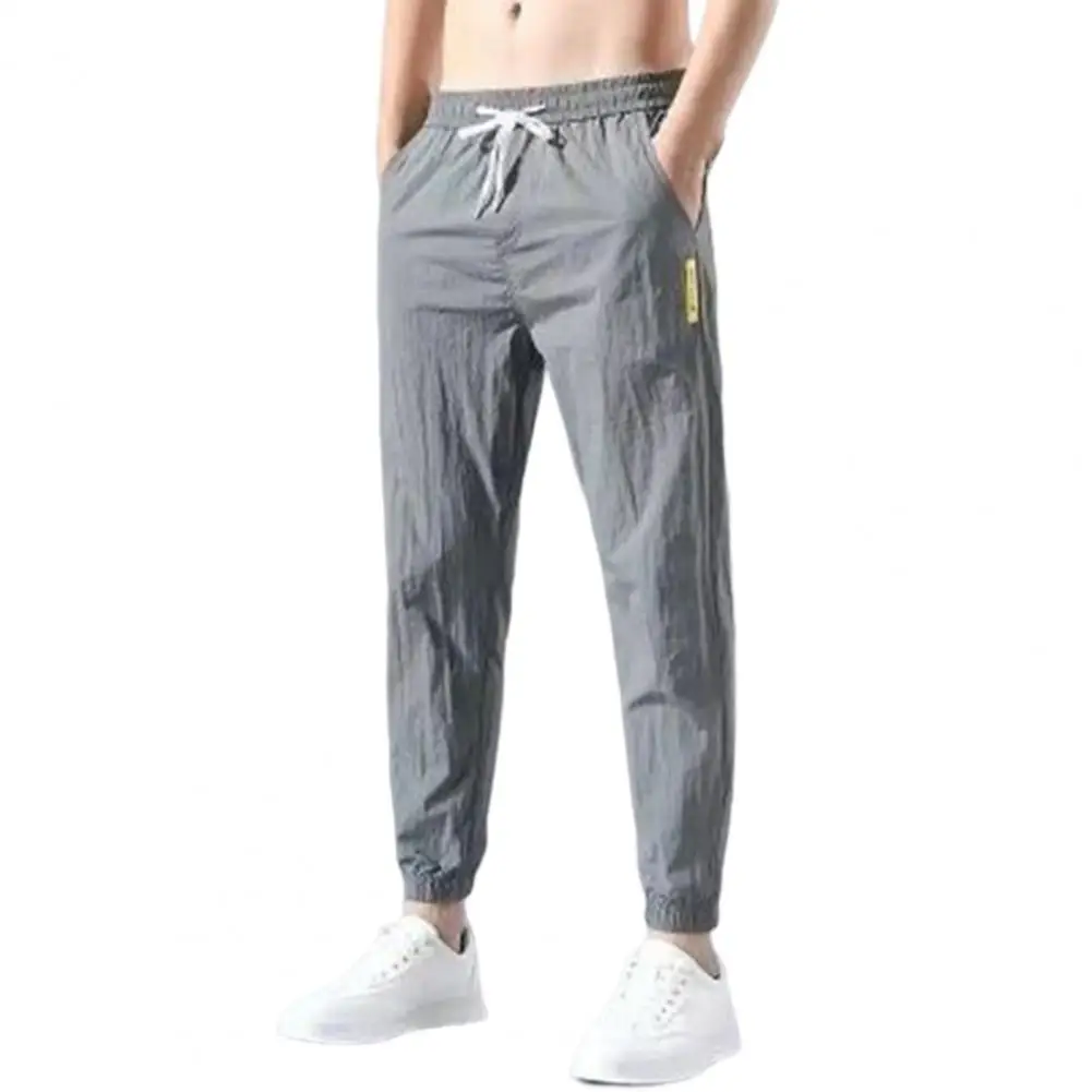 

Fading Sweatpants Color Men Summer Everyday Sweatpants Pockets Pants Loose Lace-up No Life Casual Solid Non-pilling Men