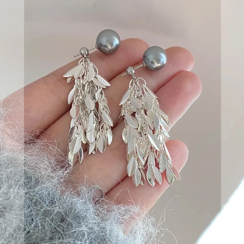 Жемчужные серьги с кисточками и крыльями ангела новинка 2024 хит продаж