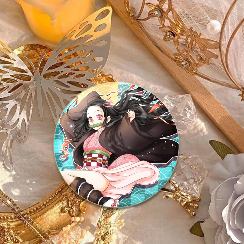 Kochou Shinobu Tsuyuri Kanao Kamado Tanjirou Nezuko брошь демон булавка Agatsuma Zenitsu Kanroji Mitsuri