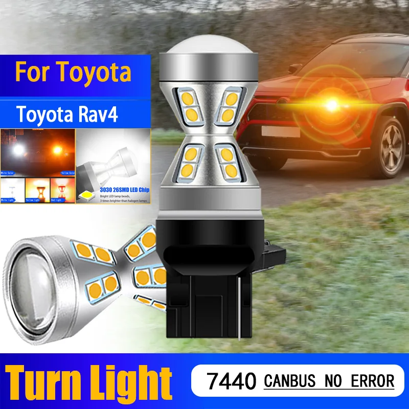 

2PCS 7440 7440A 7441 WY21W Anti Hyper Flash Canbus No Error LED Turn Signal Light Amber Blinker Bulb Yellow Lamp For Toyota Rav4