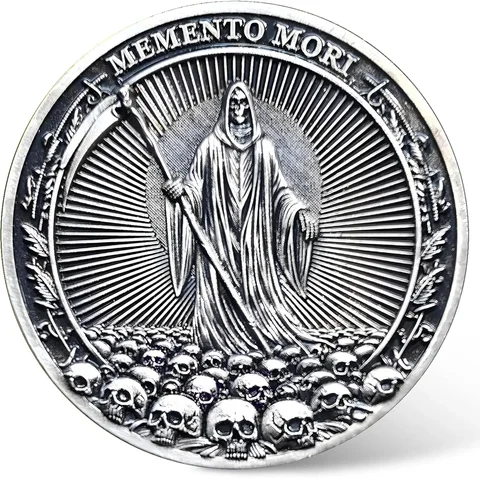 Металлическая монета Memento Mori Challenge