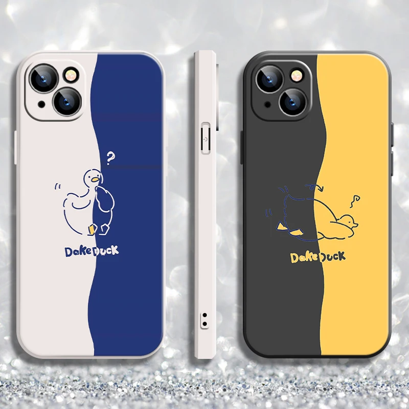 

Bicolor Goose Phone Case For iPhone Xs Max Case Max 6s Xs 2020 X ProMax XR Plus 8 13 12 Mini 11 SE 7 6 Nqn3 Funda Soft