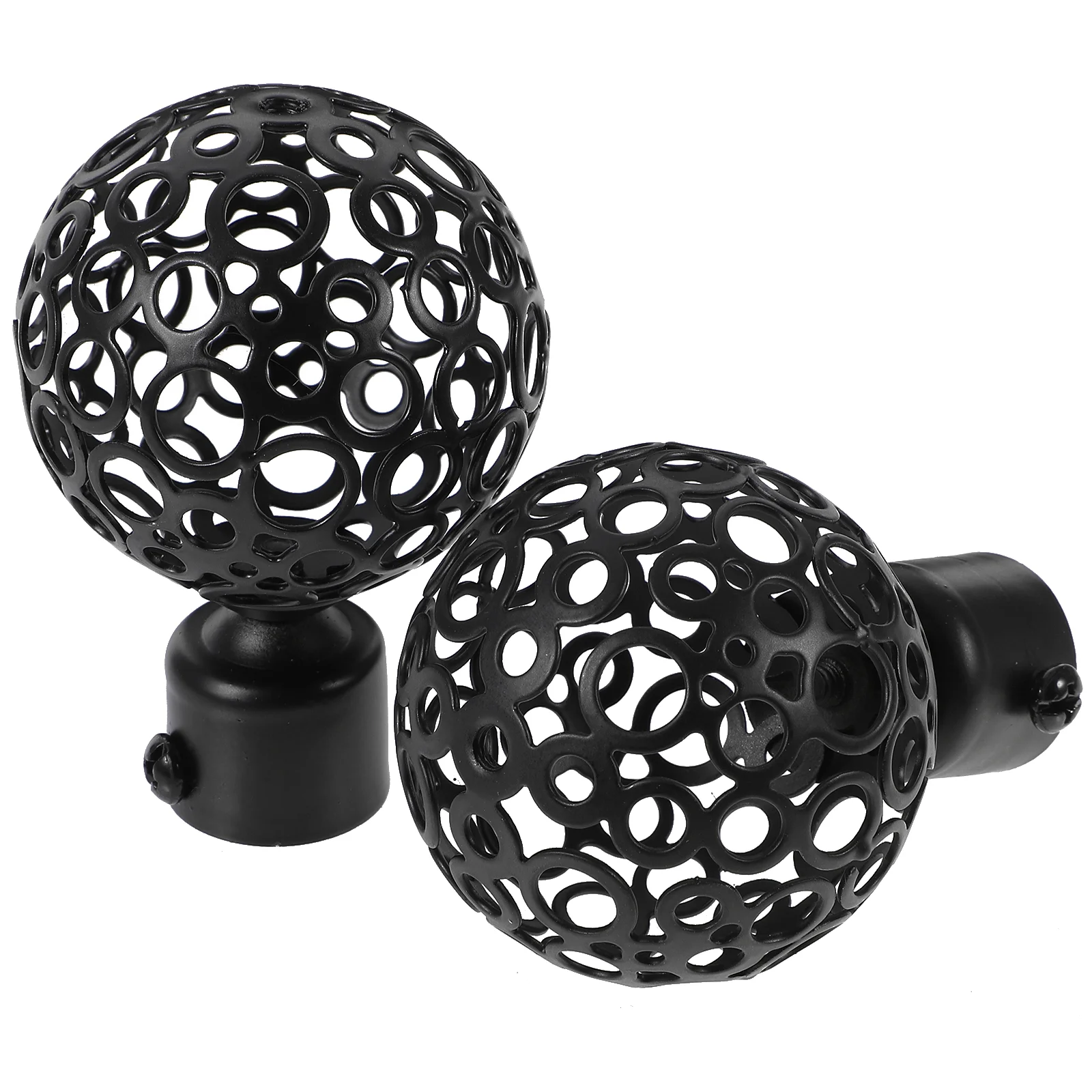 

2 Pcs End Cap Finial Curtain Rod Caps Drapery Rod End Curtain Rod Head Cap Curtain Pole End Curtain Pole Finials