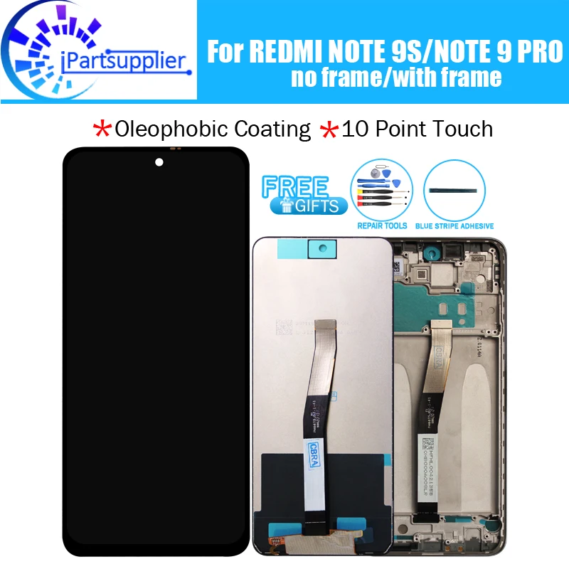 

For Xiaomi Redmi NOTE 9S LCD Display + Touch Screen Digitizer Assembly 100% New Tested LCD Screen+Touch for Redmi NOTE 9 PRO