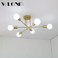e27 golden nordic led chandeliers creative bar counter modern minimalist industrial ceiling light for bedroom living room decor