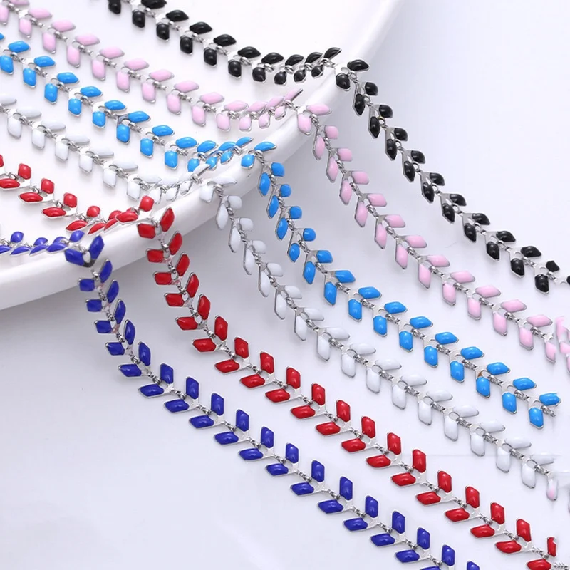 

304 Stainless Steel Bracelet Multicolor Airplane Enamel Link Chain Bracelets Silver Color Women Fashion Jewelry 18cm long, 1 PCs