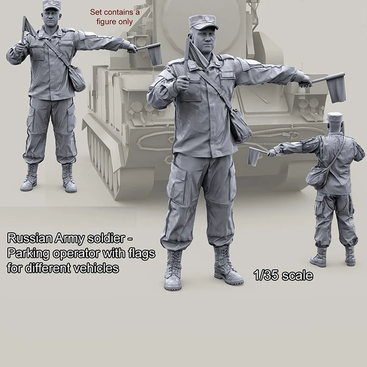 

1/35 Resin Model figure GK Soldier, Russian Army soldier, Military theme, Unassembled and unpainted kit