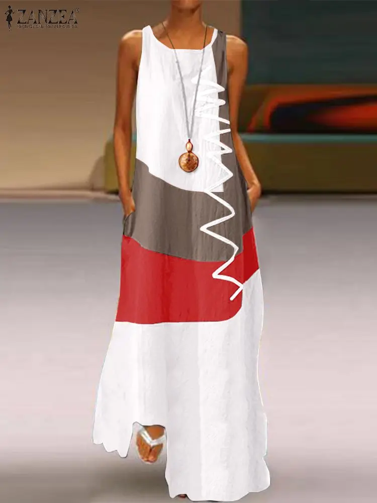 Женское платье ZANZEA с круглым вырезом