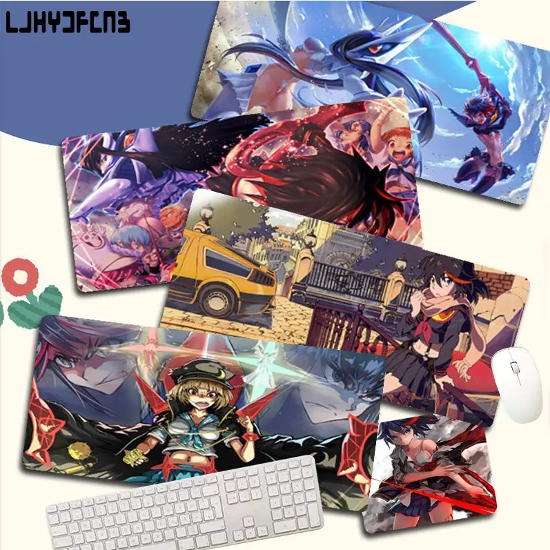 

LJHYDFCNB Kill la Kill Mousepad girl pad Keyboards Rubber Gaming mousepad Desk Mat Size for large Edge Locking Game Keyboard Pad