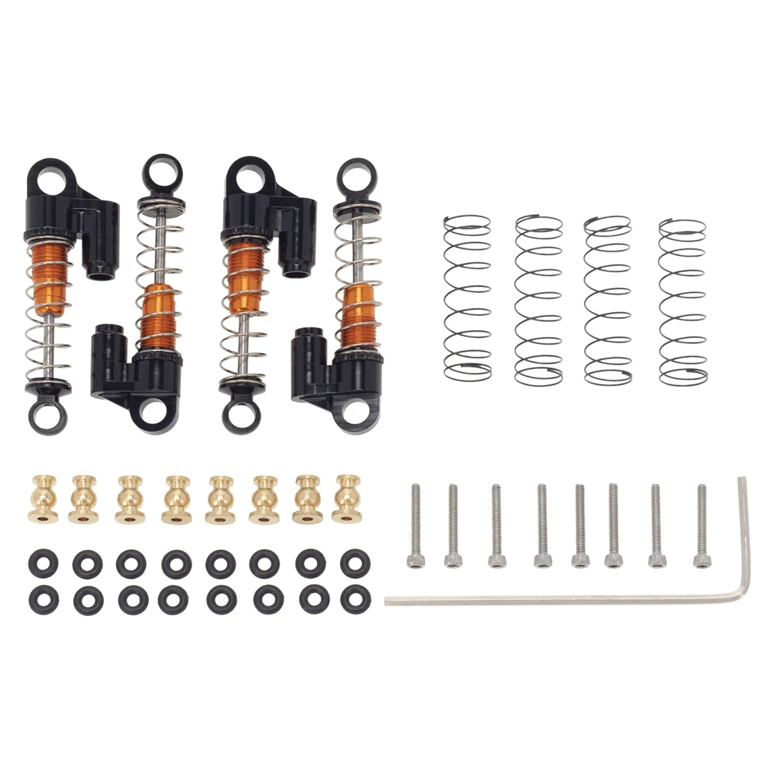 4 шт. обновленный амортизатор из алюминиевого сплава для 1/24 радиоуправляемого