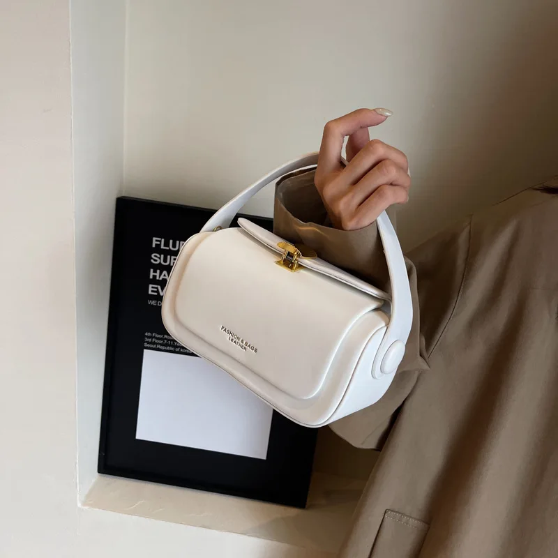 

Pu Leather Small Tote Bag Korean Fashion Crossbody Bags for Women Vintage Casual Shoulder Bag Female Handbags Bolsa White Black