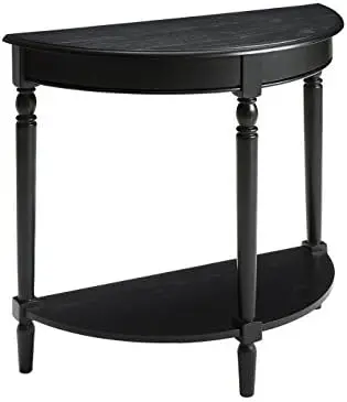 

Полукруглый прихожущийся столик с полкой, темный орех/белый маленький журнальный столик, небольшой журнальный столик, чайный столик