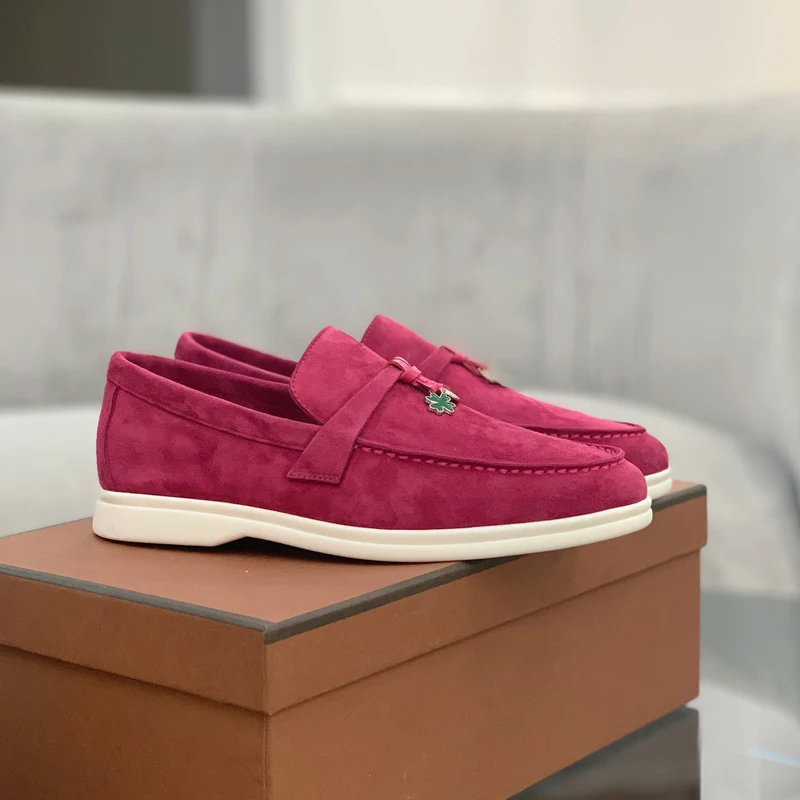 Designer Loafer Casual Shoes 2023 Spring Autumn Men's and Women's Flat Shoes Metal Lock Buckle Fashion Comfortable Casual Shoe