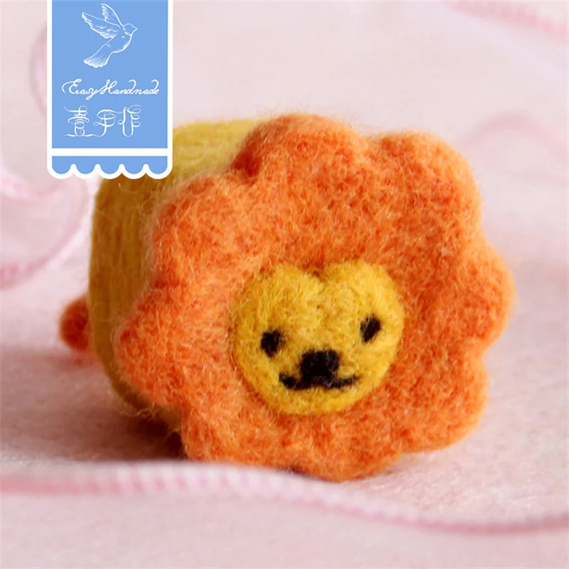 

Animal Needle Felting DIY Material Non Finished for Adults Felt Fabric Handmade Toys Craft Supplies Lion Beginners Full Set
