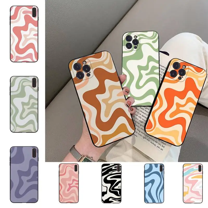 

YNDFCNB Liquid Swirl Abstract Phone Case For iPhone 6 7 8 Plus 11 12 13 14 Pro SE 2020 MAX Mini X XS XR Back Funda Cover