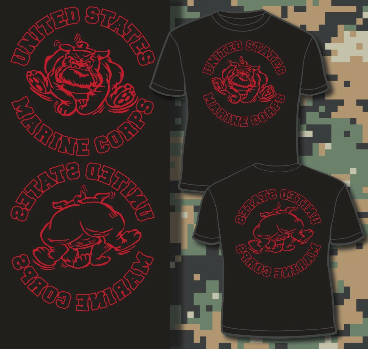 

US Marine Corps Bulldog Old Corps T Shirt. Short Sleeve 100% Cotton Casual T-shirts Loose Top Size S-3XL