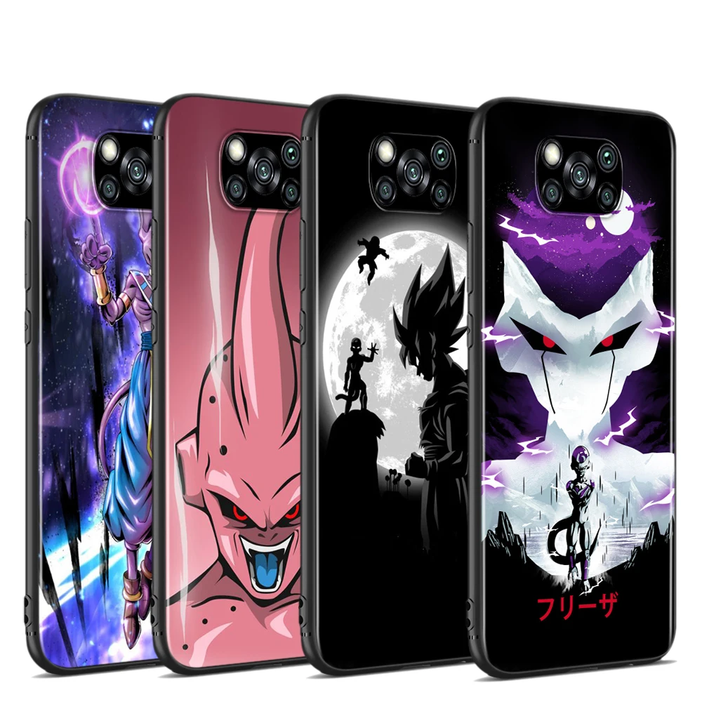 

Anime Dragon Ball Bad Guy For Xiaomi Poco M4 X3 F3 GT NFC M2 X2 F2 C3 M3 F1 Pro Play Mix 3 A3 A2 Lite Black Phone Cover