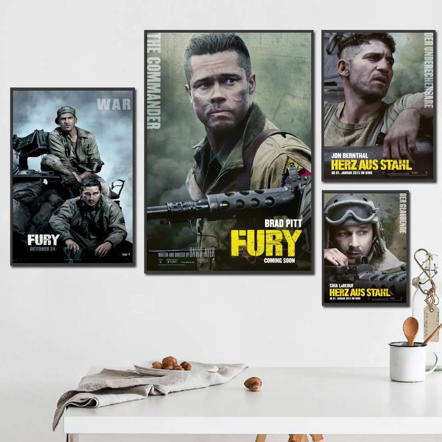 

fury movie movie 24x36 Decorative Canvas Posters Room Bar Cafe Decor Gift Print Art Wall Paintings