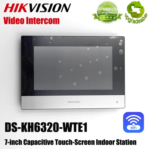 Hikvision DS-KH6320-WTE1 внутренняя станция видеодомофона с 7-дюймовым сенсорным экраном, Стандартный беспроводной монитор POE WIFI