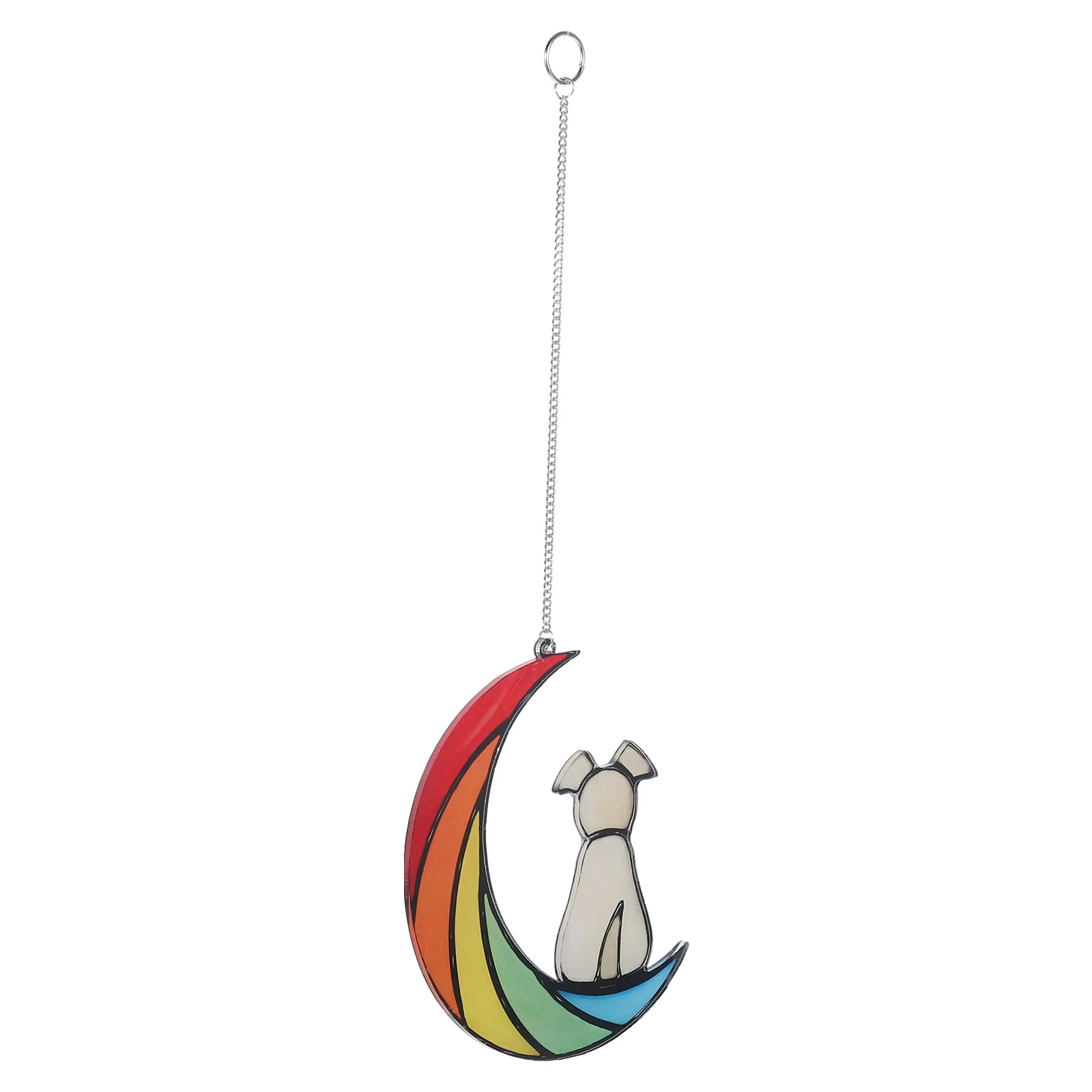 

Window Suncatcher Stained Acrylic Hanging Hangings Moon Pendant Wall Craft Panel Garden Decor Catchers Ornaments