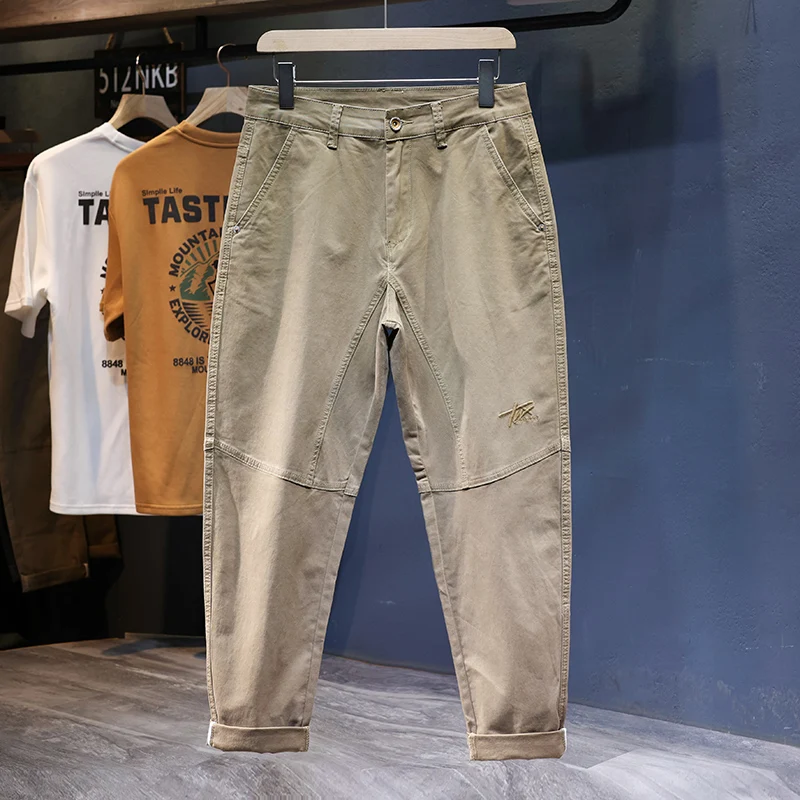 Мужские мешковатые брюки шаровары темно-синего цвета свободные Стрейчевые