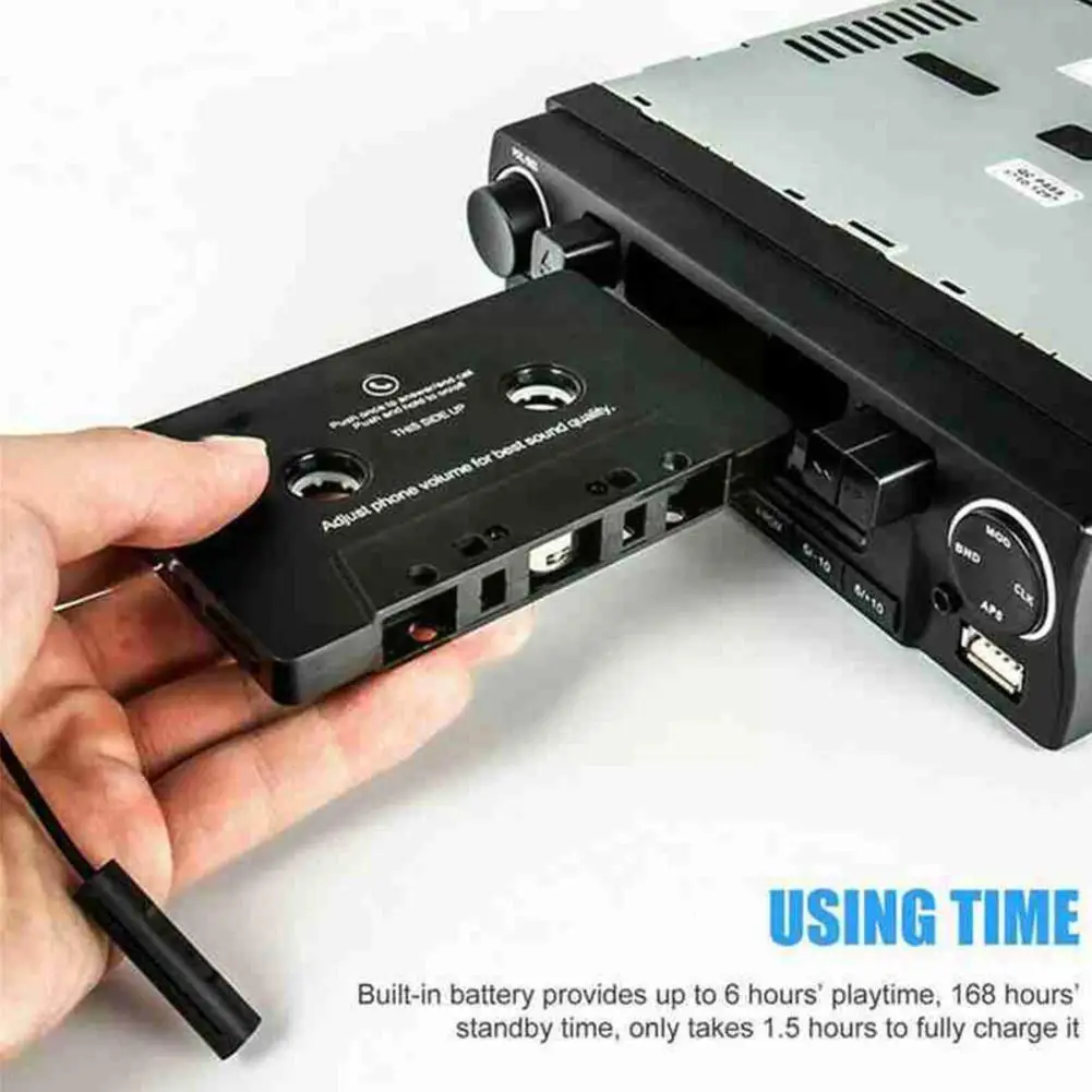 

Car Tape Cassette Audio Aux Adapter Smartphone Cassette Bluetooth-compatible Bluetooth Universal Cassette Adapter Aux Stere T0P0