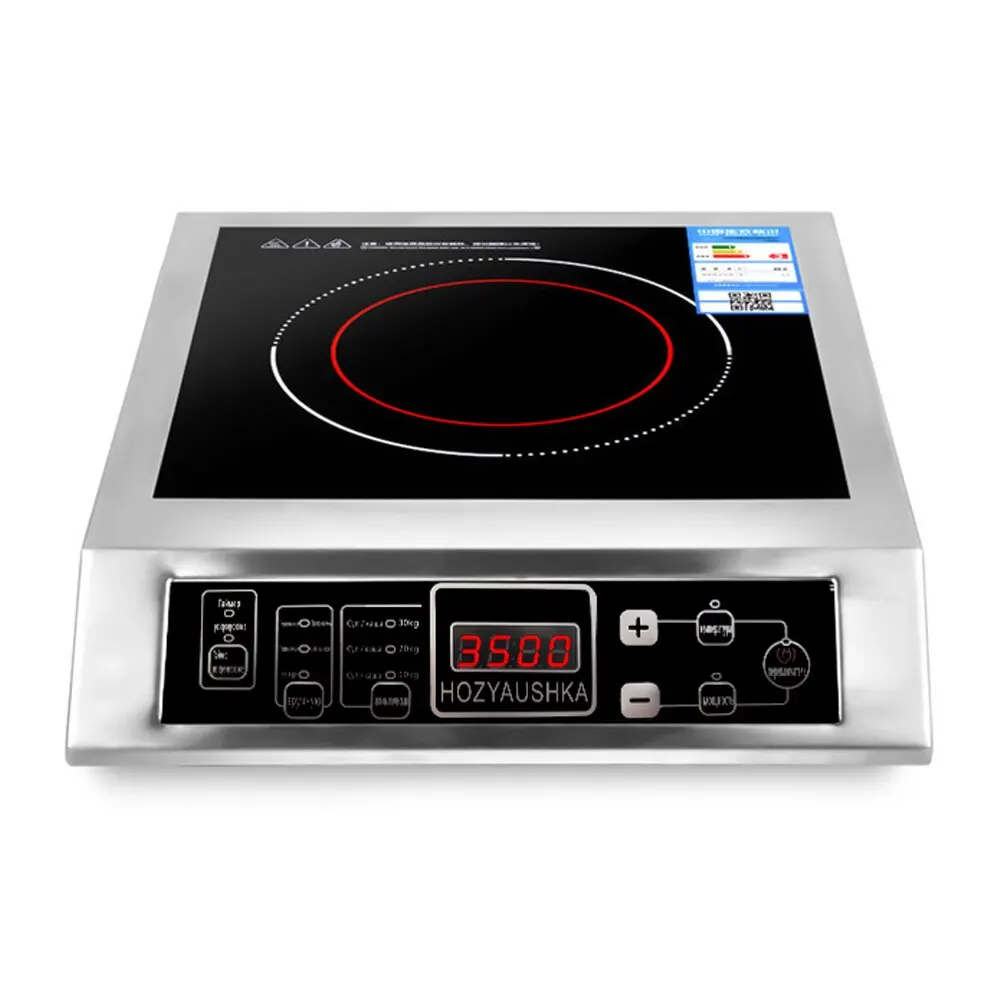 High-power induction cooker 3500W commercial flat desktop button stainless steel   household cooking soup
