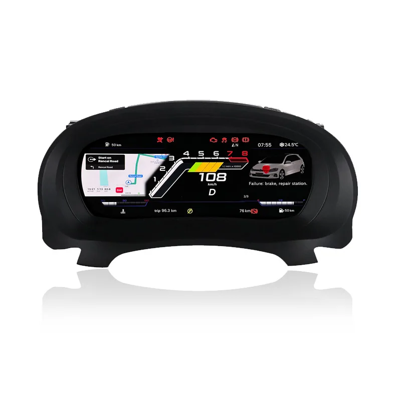 ЖК-дисплей Автомобильный измерительный прибор Виртуальная кабина цифровой