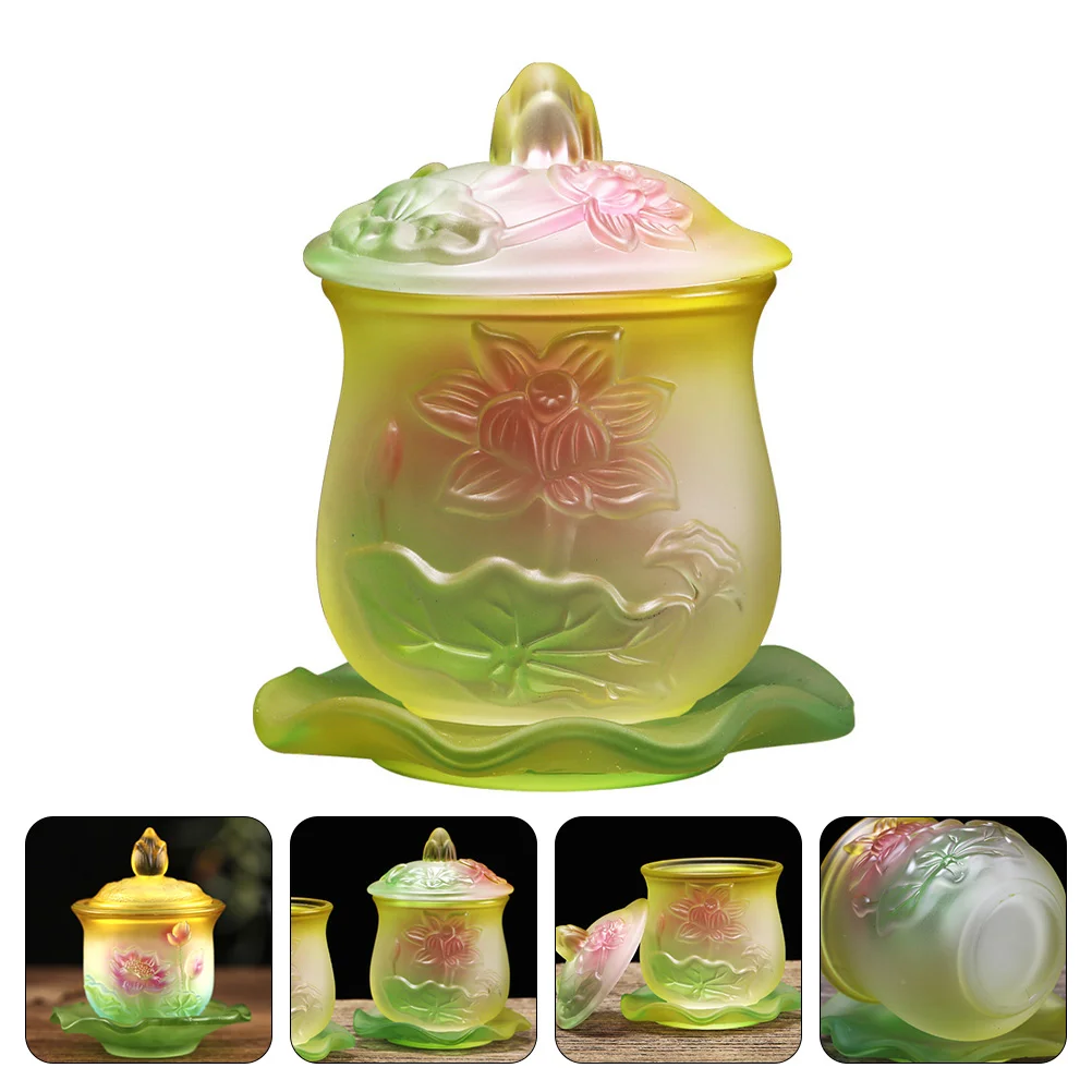 

1Pc Creative Offering Glass Bowl Practical Temple Cup Water Offering Cup