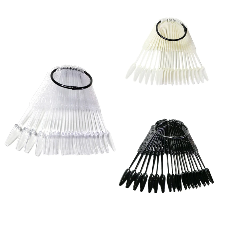 

96Pcs False Nails Nail Art Display Shape With Hoop Version Color Card