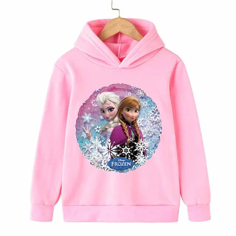 

New 2022 Frozen Elsa Hoodie Kids 1-14 Years Clothes Hoodie Suitable Baby Girl Long Sleeve Antumn Manga Pullover Sweater