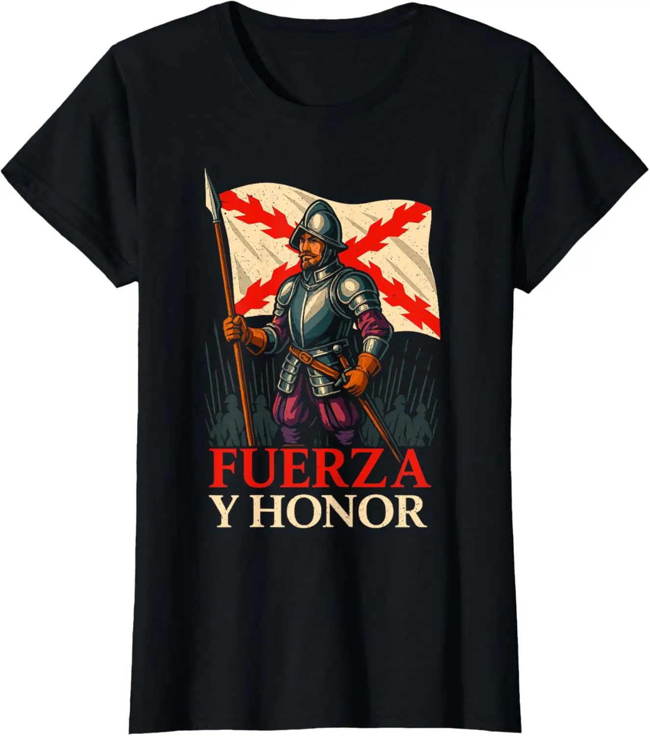 Fuerza Y Honor Tercio Viejo Don Blas De Lezo España Tercios Camiseta с коротким рукавом, повседневная, из 100% хлопка, Shift (art.: 3920d3f87ea7a) - 3920d3f87ea7a